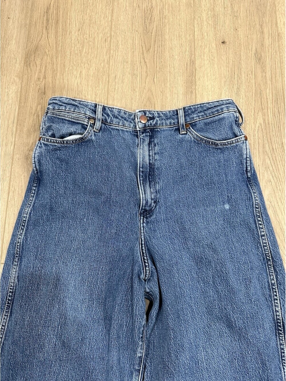 Wrangler Barrel Jeans Womens 31 High Rise Cowboy 652 Western Country Farmer - Picture 4 of 16